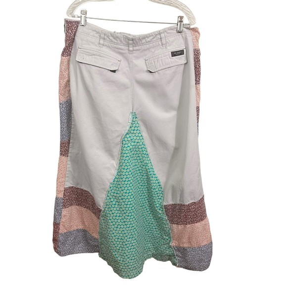 PS-3983 Periscope Women Patchwork Skirt 13 A Line Flare 70's Hippie Boho UpCycle - Picture 9 of 14